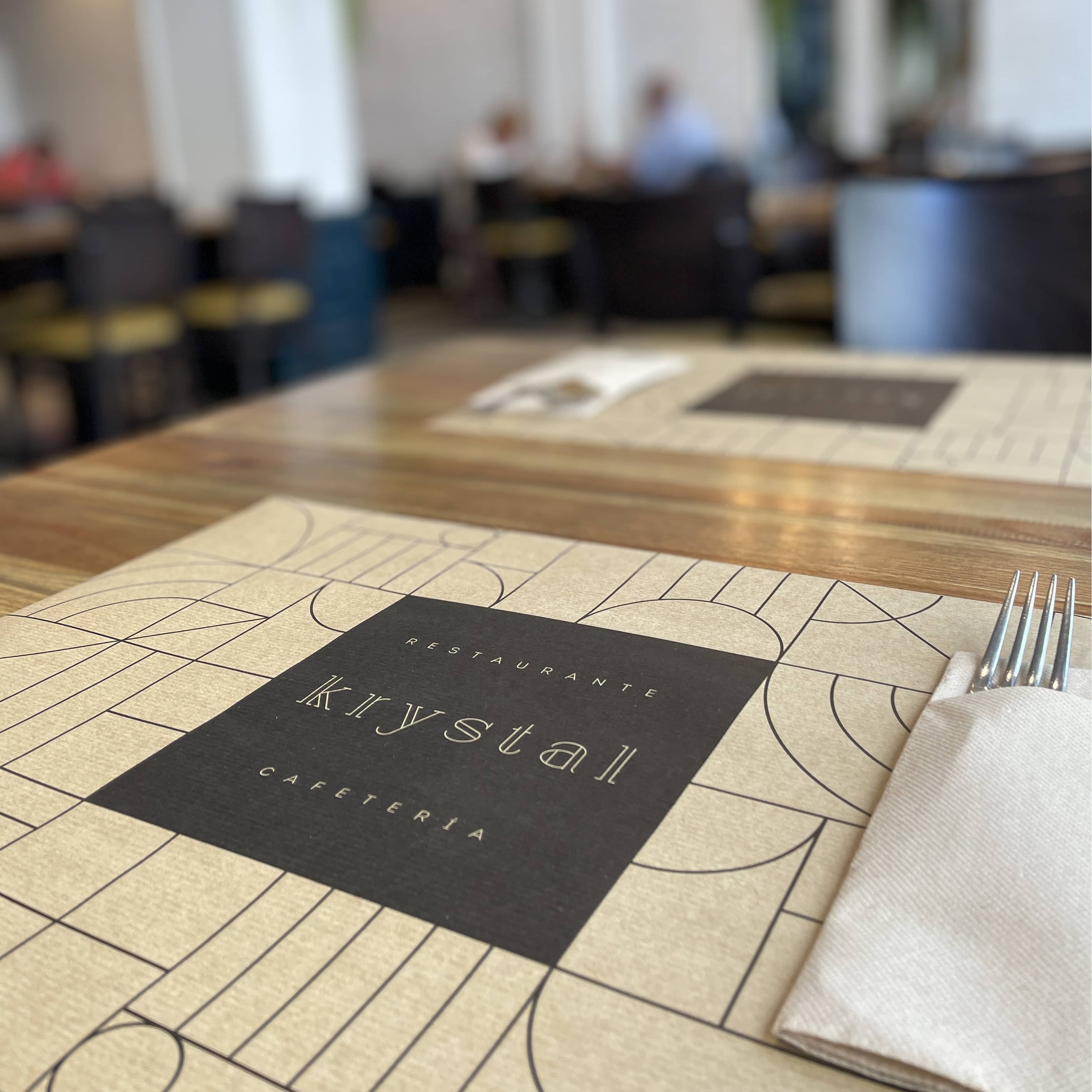 Mantel de papel con imagen de Restaurante Krystal
